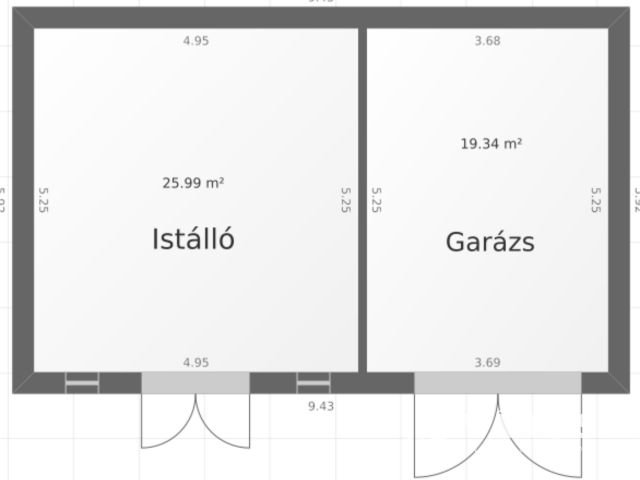 Egy ingatlan két lakrésszel csendes helyen