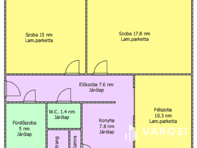 Vásártéren 2+1 félszobás, tetőtéri lakás eladó!