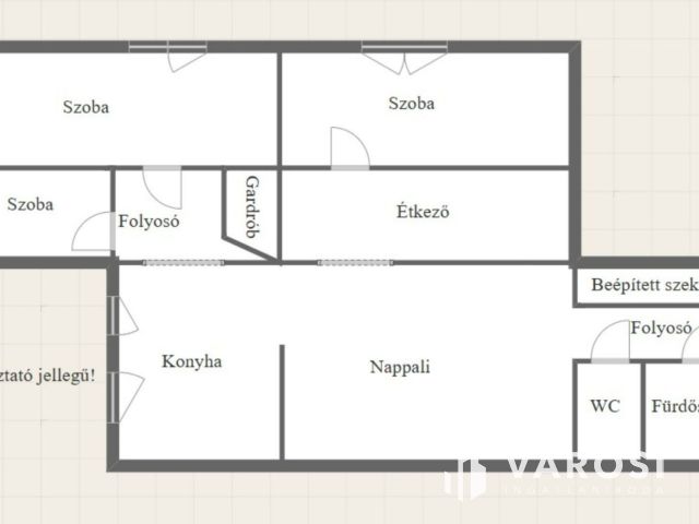 Újkerti 3 szobás panel lakás kiadó